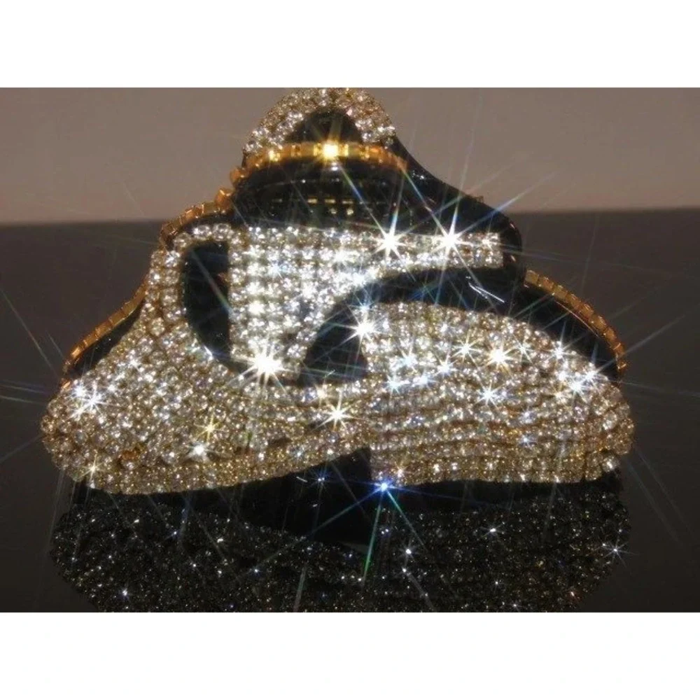 1 New Gorgeous Hair Clip with Shinny Crystals Hair Jewelry Accessories US Seller
